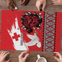 Tonga Heart Tribal Personalised Puzzle Polynesian Patterns