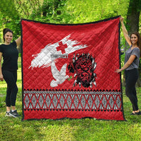 Tonga Heart Tribal Personalised Quilt Polynesian Patterns