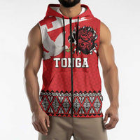 Tonga Heart Tribal Personalised Sleeveless Zip Hoodie Polynesian Patterns