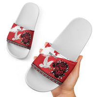 Tonga Heart Tribal Personalised Slide Sandals Polynesian Patterns