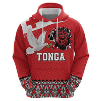 Tonga Heart Tribal Personalised Zip Hoodie Polynesian Patterns