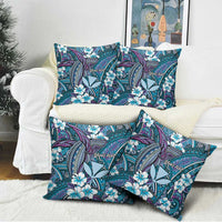 Personalised Hawaii Tribal Humpback Whale Pillow Cover Polu Hibiscus Seamless Pattern