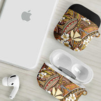 Personalised Hawaii Tribal Humpback Whale AirPods Case Melemele Hibiscus Seamless Pattern LT9 - Polynesian Pride