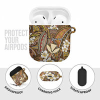 Personalised Hawaii Tribal Humpback Whale AirPods Case Melemele Hibiscus Seamless Pattern LT9 - Polynesian Pride