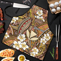 Personalised Hawaii Tribal Humpback Whale Apron Melemele Hibiscus Seamless Pattern