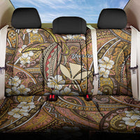 Personalised Hawaii Tribal Humpback Whale Back Car Seat Cover Melemele Hibiscus Seamless Pattern LT9 One Size Gold - Polynesian Pride