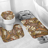 Personalised Hawaii Tribal Humpback Whale Bathroom Set Melemele Hibiscus Seamless Pattern