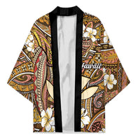 Personalised Hawaii Tribal Humpback Whale Kimono Melemele Hibiscus Seamless Pattern