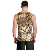 Personalised Hawaii Tribal Humpback Whale Men Tank Top Melemele Hibiscus Seamless Pattern LT9 - Polynesian Pride