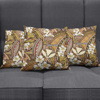 Personalised Hawaii Tribal Humpback Whale Pillow Cover Melemele Hibiscus Seamless Pattern LT9 - Polynesian Pride