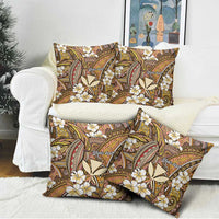 Personalised Hawaii Tribal Humpback Whale Pillow Cover Melemele Hibiscus Seamless Pattern LT9 - Polynesian Pride