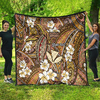 Personalised Hawaii Tribal Humpback Whale Quilt Melemele Hibiscus Seamless Pattern