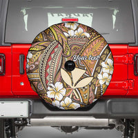 Personalised Hawaii Tribal Humpback Whale Spare Tire Cover Melemele Hibiscus Seamless Pattern