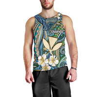 Personalised Hawaii Tribal Humpback Whale Men Tank Top Omaomao Hibiscus Seamless Pattern LT9 - Polynesian Pride