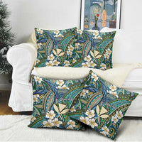 Personalised Hawaii Tribal Humpback Whale Pillow Cover Omaomao Hibiscus Seamless Pattern