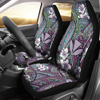 Personalised Hawaii Tribal Humpback Whale Car Seat Cover Poni Hibiscus Seamless Pattern LT9 - Polynesian Pride