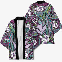 Personalised Hawaii Tribal Humpback Whale Kimono Poni Hibiscus Seamless Pattern