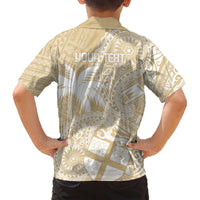 Custom Indo Fijians Hawaiian Shirt Fiji ke Hindustani Polyneisan Paisley Beige Style LT9 - Polynesian Pride