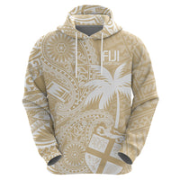Custom Indo Fijians Hoodie Fiji ke Hindustani Polyneisan Paisley Beige Style