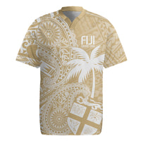 Custom Indo Fijians Rugby Jersey Fiji ke Hindustani Polyneisan Paisley Beige Style