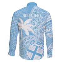 Custom Indo Fijians Family Matching Summer Maxi Dress and Hawaiian Shirt Fiji ke Hindustani Polyneisan Paisley Blue Style