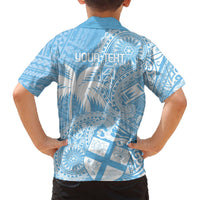 Custom Indo Fijians Hawaiian Shirt Fiji ke Hindustani Polyneisan Paisley Blue Style LT9 - Polynesian Pride