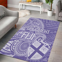 Custom Indo Fijians Area Rug Fiji ke Hindustani Polyneisan Paisley Purple Style