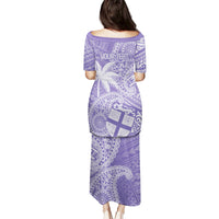 Custom Indo Fijians Puletasi Fiji ke Hindustani Polyneisan Paisley Purple Style LT9 - Polynesian Pride