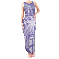 Custom Indo Fijians Tank Maxi Dress Fiji ke Hindustani Polyneisan Paisley Purple Style LT9 Women Purple - Polynesian Pride
