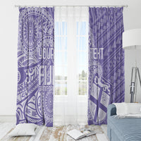 Custom Indo Fijians Window Curtain Fiji ke Hindustani Polyneisan Paisley Purple Style