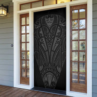 Queensland Maori Rugby Nga Hau e Wha Door Cover Black Motif LT9 - Polynesian Pride