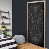Queensland Maori Rugby Nga Hau e Wha Door Cover Black Motif LT9 - Polynesian Pride