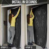 Queensland Maori Rugby Nga Hau e Wha Door Cover Black Motif LT9 - Polynesian Pride