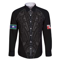 Queensland Maori Rugby Nga Hau e Wha Family Matching Short Sleeve Bodycon Dress and Hawaiian Shirt Black Motif