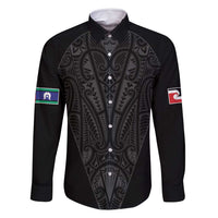 Queensland Maori Rugby Nga Hau e Wha Family Matching Tank Maxi Dress and Hawaiian Shirt Black Motif