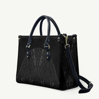Queensland Maori Rugby Nga Hau e Wha Leather Bag Black Motif LT9 Black - Polynesian Pride