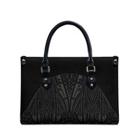 Queensland Maori Rugby Nga Hau e Wha Leather Bag Black Motif LT9 - Polynesian Pride