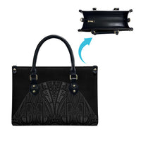Queensland Maori Rugby Nga Hau e Wha Leather Bag Black Motif LT9 - Polynesian Pride