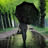 Queensland Maori Rugby Nga Hau e Wha Umbrella Black Motif LT9 - Polynesian Pride