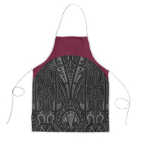 Queensland Maori Rugby Nga Hau e Wha Apron Maroon Motif LT9 Maroon - Polynesian Pride