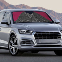 Queensland Maori Rugby Nga Hau e Wha Auto Sun Shade Maroon Motif - Polynesian Pride