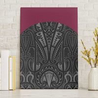 Queensland Maori Rugby Nga Hau e Wha Canvas Wall Art Maroon Motif