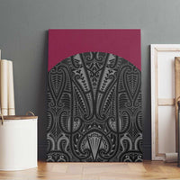 Queensland Maori Rugby Nga Hau e Wha Canvas Wall Art Maroon Motif
