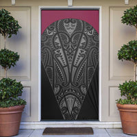 Queensland Maori Rugby Nga Hau e Wha Door Cover Maroon Motif LT9 Maroon - Polynesian Pride