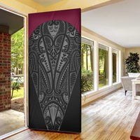 Queensland Maori Rugby Nga Hau e Wha Door Cover Maroon Motif LT9 - Polynesian Pride