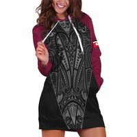 Queensland Maori Rugby Nga Hau e Wha Hoodie Dress Maroon Motif