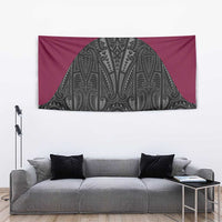 Queensland Maori Rugby Nga Hau e Wha Tapestry Maroon Motif