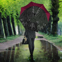 Queensland Maori Rugby Nga Hau e Wha Umbrella Maroon Motif LT9 - Polynesian Pride