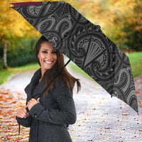 Queensland Maori Rugby Nga Hau e Wha Umbrella Maroon Motif LT9 - Polynesian Pride