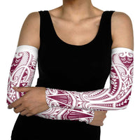 Queensland Maori Rugby Nga Hau e Wha Arm Sleeves White Motif - Polynesian Pride